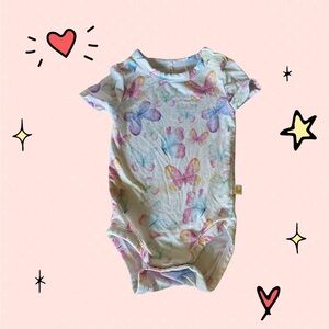 Posh Peanut Parz Multicolor Butterfly Bodysuit NB